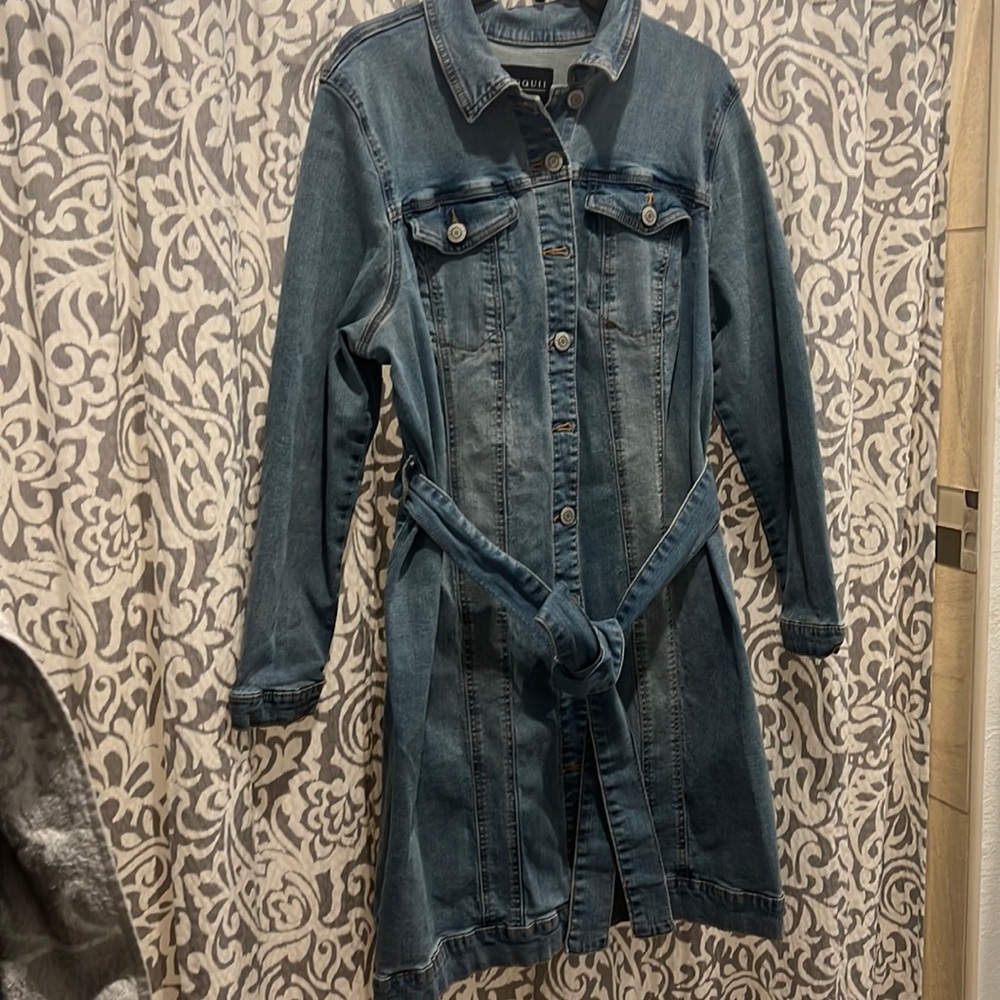ELOQUII denim jacket dress